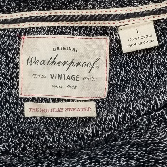 #89Original Weatherproof Vintage Mens Holiday Sweater Pullover Large NEW - Picture 4 of 12